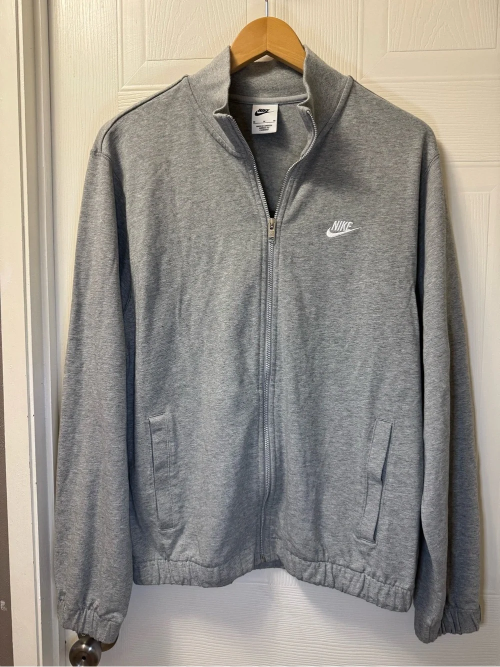 Nike Light Grey Zip-Up Sweatshirt